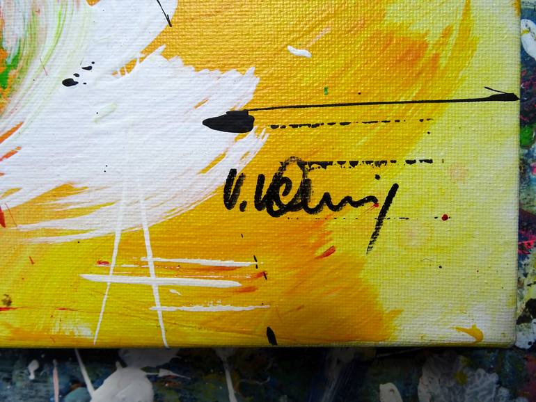 Original Abstract Expressionism Abstract Painting by Vera Komnig