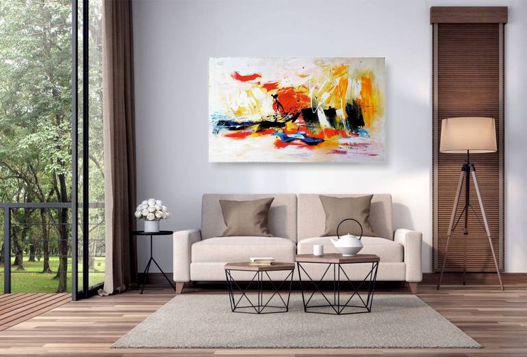 Original Abstract Expressionism Abstract Painting by Vera Komnig