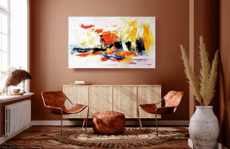 Original Abstract Expressionism Abstract Painting by Vera Komnig