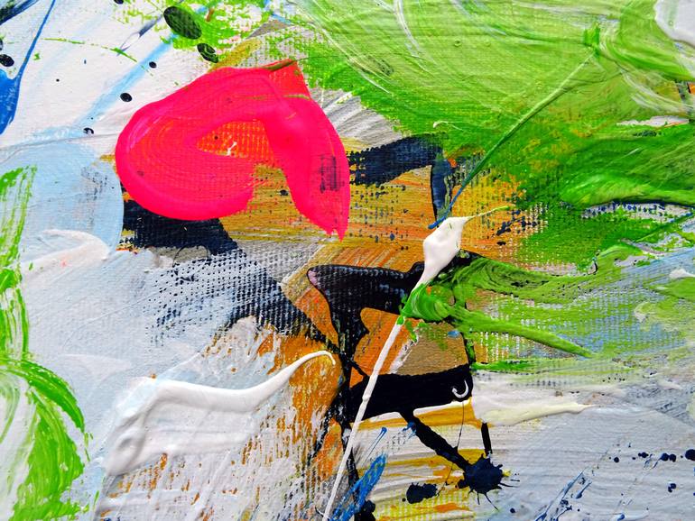 Original Abstract Expressionism Abstract Painting by Vera Komnig