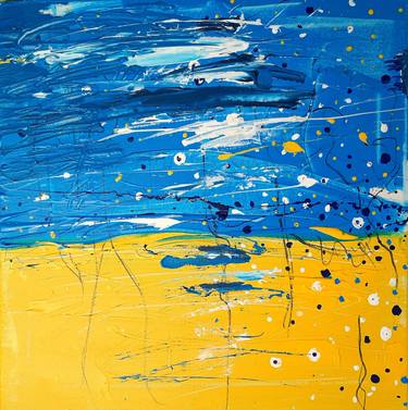 Original Abstract Expressionism Abstract Paintings by Vera Komnig