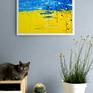 Framing example, hanging on a wall.