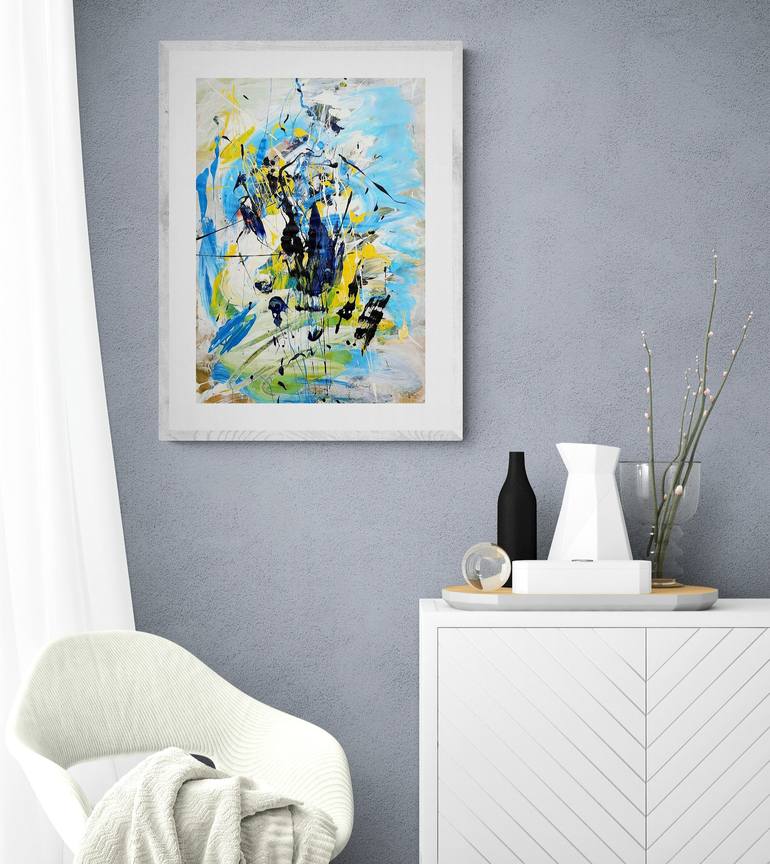 Original Abstract Expressionism Abstract Painting by Vera Komnig