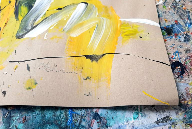 Original Abstract Expressionism Abstract Painting by Vera Komnig