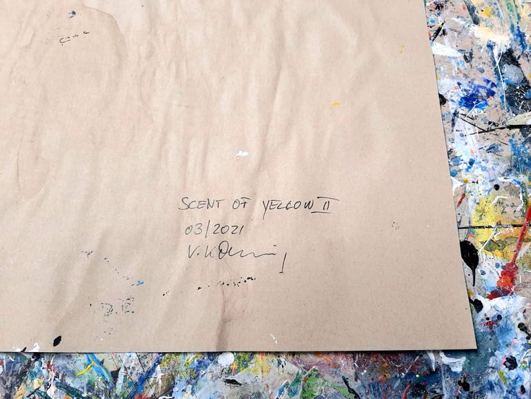 Original Abstract Expressionism Abstract Painting by Vera Komnig