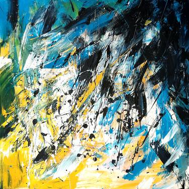 Original Abstract Expressionism Abstract Paintings by Vera Komnig