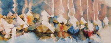 Original Abstract Expressionism Boat Paintings by Carmen Perdomo