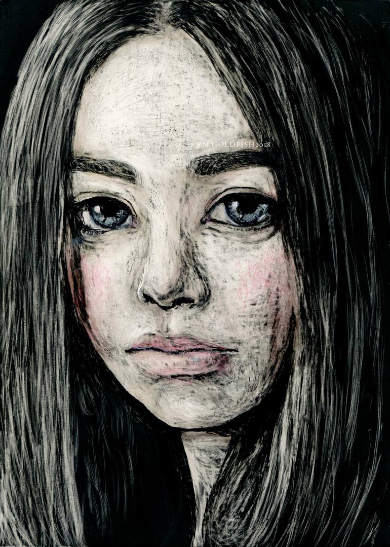 SAYURI -A Japanese Girl with Blue Eyes- Drawing by Natsumi Goldfish |  Saatchi Art