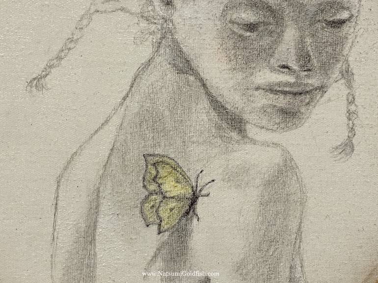 A Butterfly Landing Drawing by Natsumi Goldfish | Saatchi Art