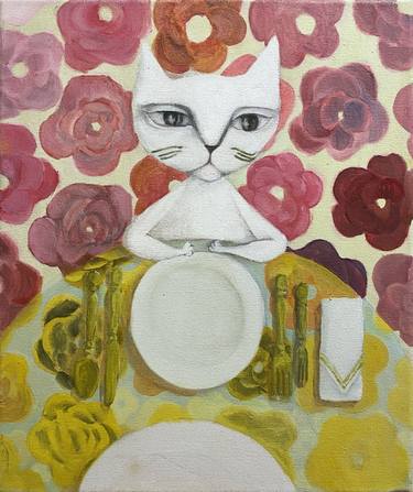 Original Cats Paintings by Natsumi Goldfish