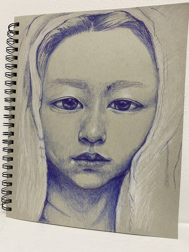 Original Figurative Women Drawing by Natsumi Goldfish