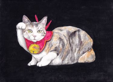 Print of Art Deco Cats Paintings by Natsumi Goldfish