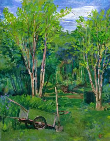 Original Impressionism Garden Paintings by Peter Bigelow