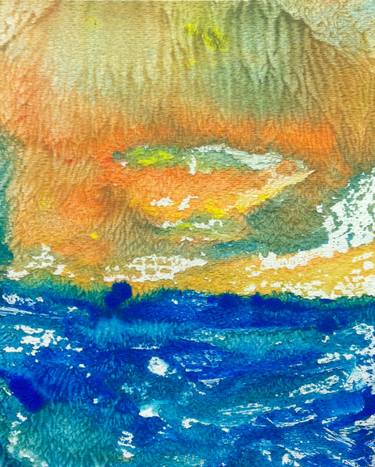 Print of Abstract Expressionism Seascape Printmaking by Kathleen Kaller