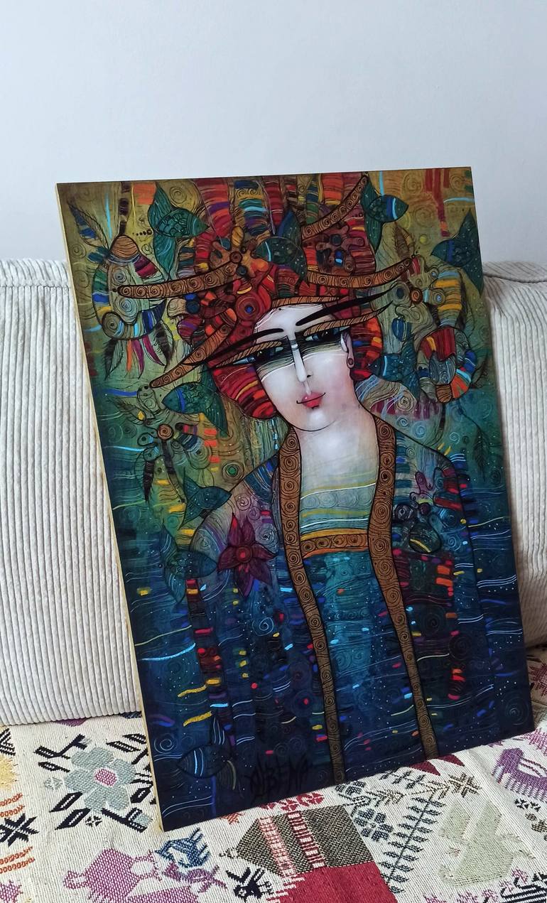 Original Portrait Mixed Media by Albena Vatcheva