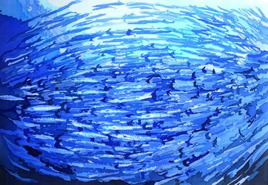 Print of Modern Fish Paintings by VV Art Batik