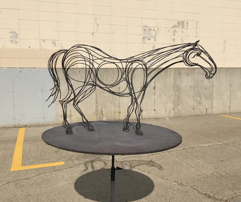 Original Expressionism Horse Sculpture by Slavo Cech