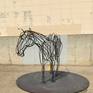 A 1/3 life size scale sculpture of a horse. I tried to approach this sculpture as a gestural line drawing in steel. Leonardo's horse drawings were an inspiration for this work.