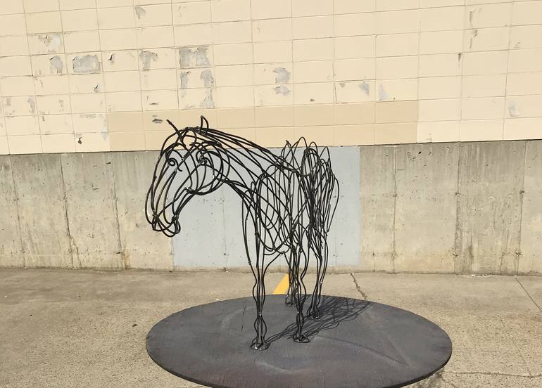 Original Expressionism Horse Sculpture by Slavo Cech