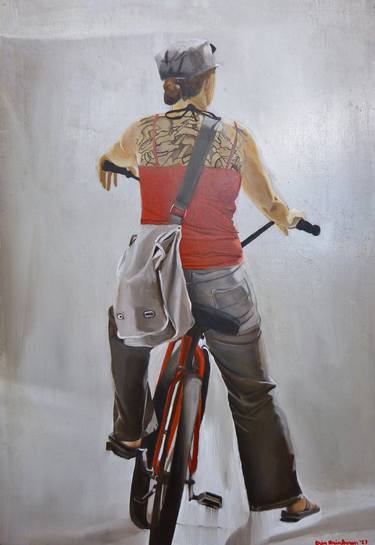 Original Realism Bicycle Paintings by Erin Brinkman