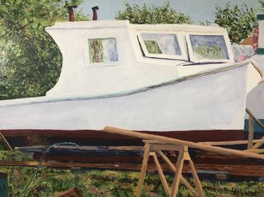 Original Impressionism Boat Paintings by Elizabeth de Sherbinin
