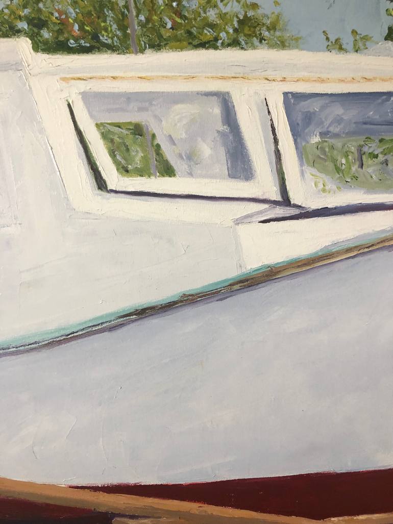 Original Impressionism Boat Painting by  Elizabeth De Sherbinin