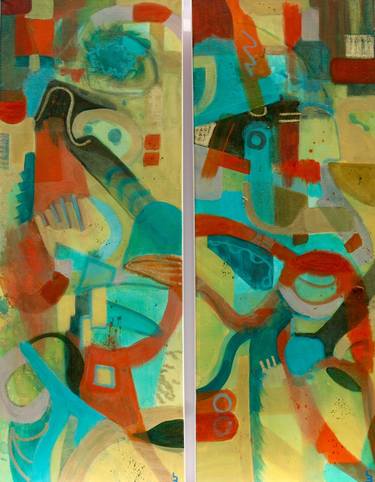 Original Abstract Expressionism Abstract Paintings by Lorraine Barker