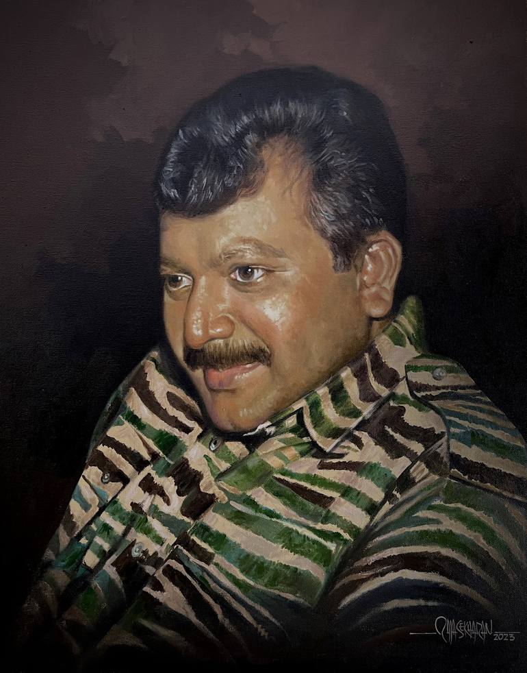 prabhakaran oil painting