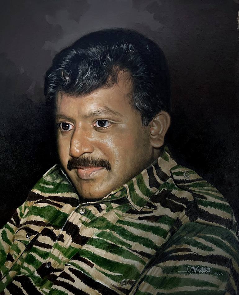 prabhakaran oil painting