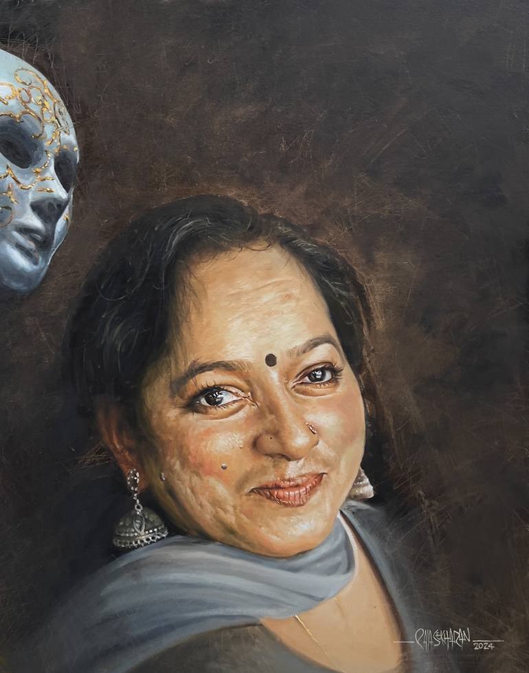 Original Women Painting by Rajasekharan Parameswaran