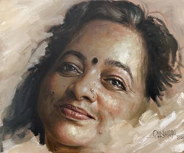 Original Figurative Women Paintings by Rajasekharan Parameswaran