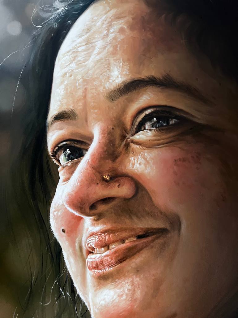 Original Figurative Women Painting by Rajasekharan Parameswaran