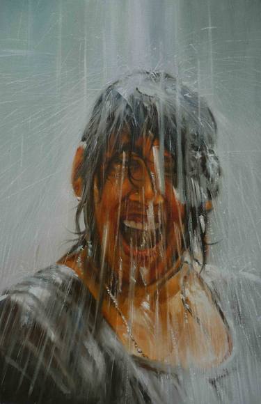 Original Realism People Paintings by Rajasekharan Parameswaran