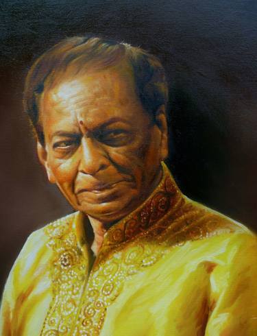 Print of Realism Celebrity Paintings by Rajasekharan Parameswaran