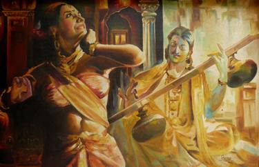 Original Realism People Paintings by Rajasekharan Parameswaran
