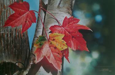 Original Realism Tree Paintings by Rajasekharan Parameswaran