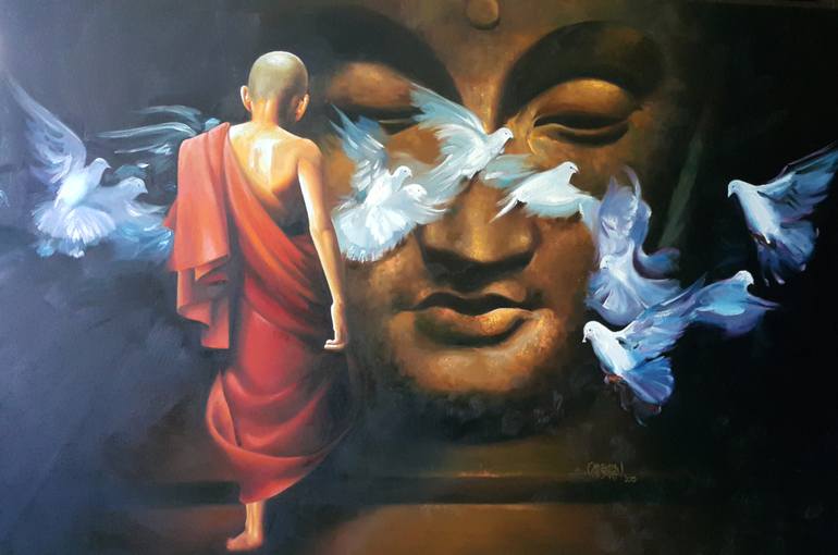 Original Figurative Religion Painting by Rajasekharan Parameswaran