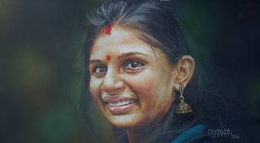 Print of People Paintings by Rajasekharan Parameswaran