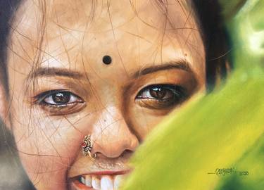 Print of People Paintings by Rajasekharan Parameswaran