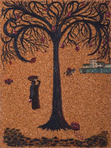 Original Modern Tree Paintings by Elina Gerodes