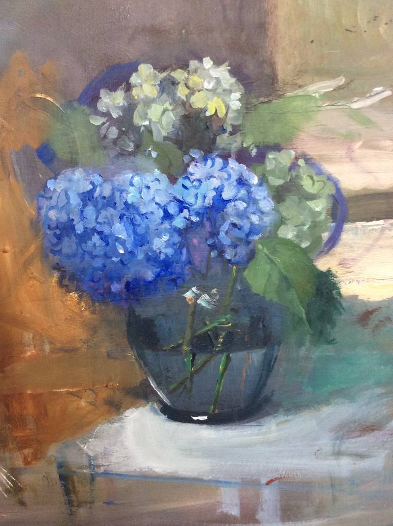 Hydrangea Painting by dori spector | Saatchi Art