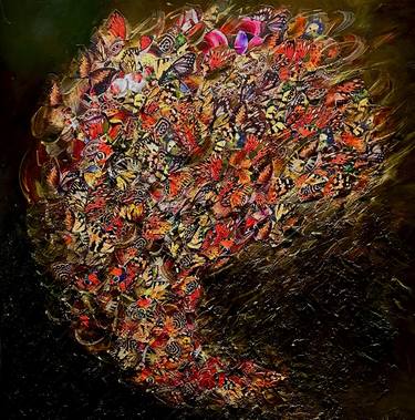 Saatchi Art Artist Victoria Horkan; Mixed Media, “Golden Butterflies” #art