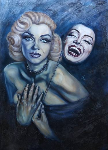This artwork presents how many face Marilyn has. One is a real face and one what she showed to the publicity. thumb