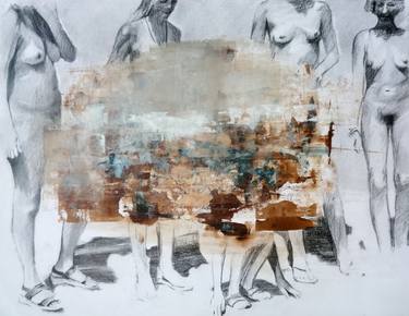 Original Abstract Nude Drawings by Pierre Richir