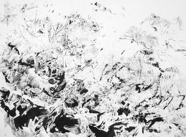 Original Abstract Landscape Drawings by Pierre Richir