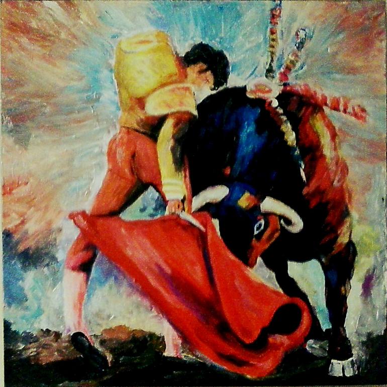 The Toreador Becomes The Matador Painting by Adam Boarman | Saatchi Art