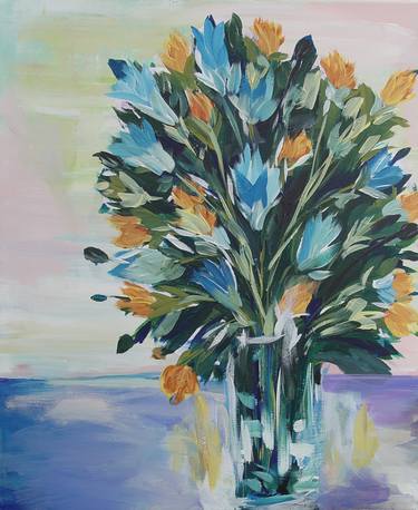 Print of Impressionism Floral Paintings by Adam Boarman