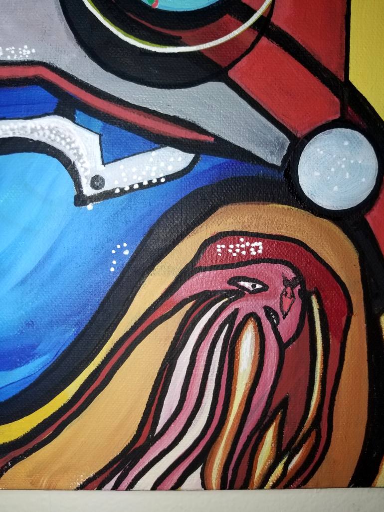 Original Abstract Expressionism People Painting by Adam Boarman