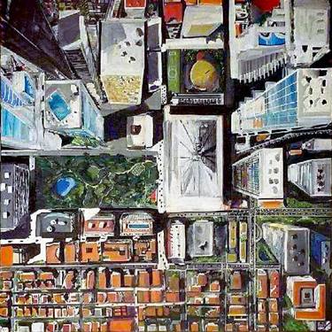 Original Street Art Aerial Paintings by Adam Boarman