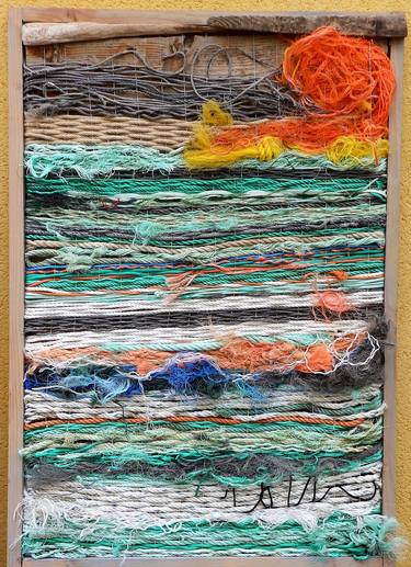 Original Abstract Expressionism Abstract Collage by Lesley Allan